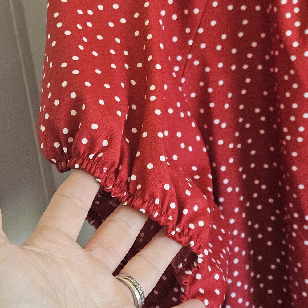 BloomChic Red Polka Dot Blouse - Picture 4 of 8